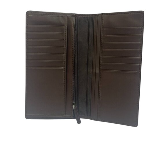 Coach Leather Credit Card ID Travel Organizer Wallet Holder - Brown - Picture 9 of 12